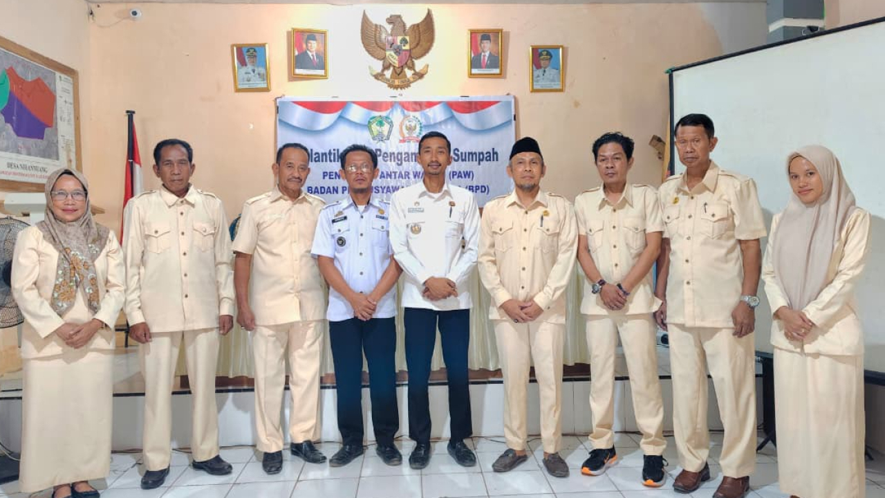 Pelantikan dan Pengambilan Sumpah Pengganti Antar Waktu (PAW) Badan Permusyawaratan Desa (BPD) Desa Nirannuang Kecamatan Bontomarannu Kabupaten Gowa